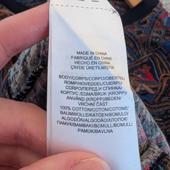 GUC Lauren Ralph Lauren Women's Paisley Top - Navy with Multicolor - Picture 5 of 6